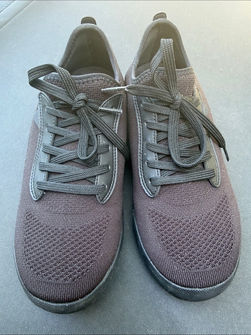 Vessi Men's Black Knit Lace-Up Sneakers